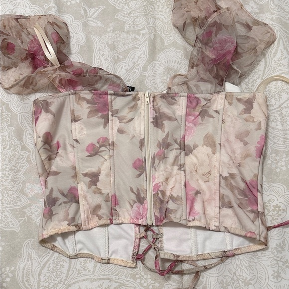 Windsor Pink and Cream Floral Bustier - Picture 5 of 5